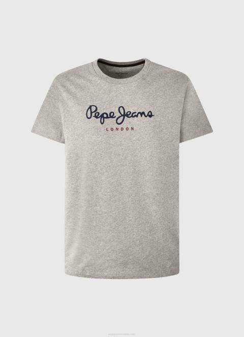muškarci sivi lapor pamučna majica s otisnutim logotipom Pepe Jeans JZ8H1001 - Slika 5