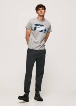 muškarci sivi lapor pamučna majica s printom zastave Pepe Jeans JZ8H957 - Slika 2