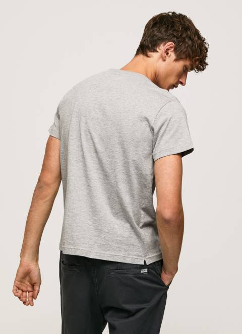 muškarci sivi lapor pamučna majica s printom zastave Pepe Jeans JZ8H957 - Slika 4