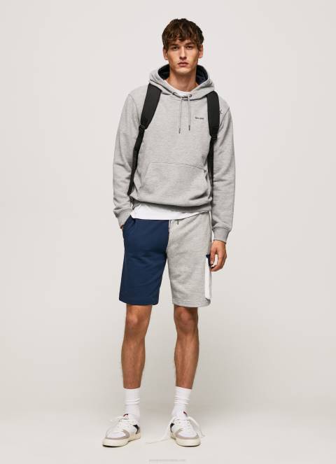 muškarci sivi lapor podesiva pamučna majica s kapuljačom Pepe Jeans JZ8H896 - Slika 2