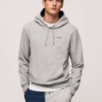 muškarci sivi lapor podesiva pamučna majica s kapuljačom Pepe Jeans JZ8H896