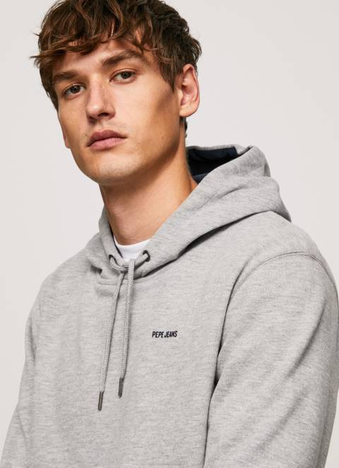 muškarci sivi lapor podesiva pamučna majica s kapuljačom Pepe Jeans JZ8H896 - Slika 3
