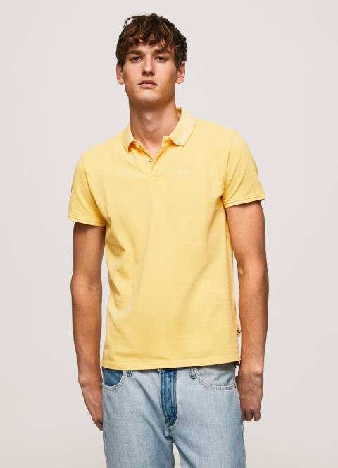 muškarci sjaj pike polo majica s izvezenim logotipom Pepe Jeans JZ8H1081 - Slika 3