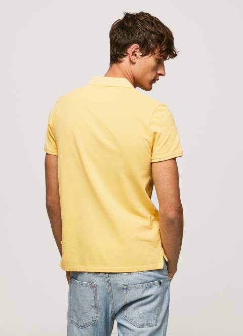 muškarci sjaj pike polo majica s izvezenim logotipom Pepe Jeans JZ8H1081 - Slika 4