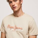 muškarci slad majica s printom logotipa Pepe Jeans JZ8H993