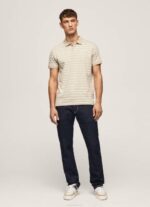 muškarci slad polo majica s prugastim printom Pepe Jeans JZ8H1093 - Slika 2