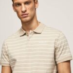 muškarci slad polo majica s prugastim printom Pepe Jeans JZ8H1093
