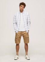 muškarci slonovača lorian uska košulja od poplina Pepe Jeans JZ8H1029 - Slika 2