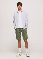 muškarci studio crvena lister fil-a-fil uska košulja Pepe Jeans JZ8H1065 - Slika 2