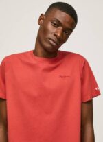muškarci studio crvena pamučna majica s otisnutim logotipom Pepe Jeans JZ8H946 - Slika 3