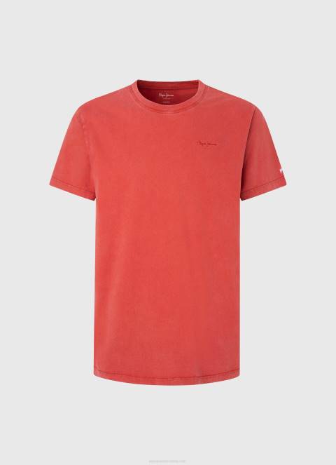muškarci studio crvena pamučna majica s otisnutim logotipom Pepe Jeans JZ8H946 - Slika 5