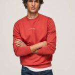 muškarci studio crvena pamučna majica s printom logotipa Pepe Jeans JZ8H906