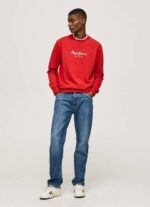 muškarci studio crvena pamučni džemper s otisnutim logotipom Pepe Jeans JZ8H890 - Slika 2