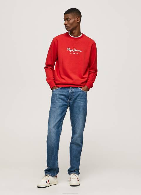 muškarci studio crvena pamučni džemper s otisnutim logotipom Pepe Jeans JZ8H890 - Slika 2
