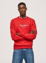 muškarci studio crvena pamučni džemper s otisnutim logotipom Pepe Jeans JZ8H890 - Slika 3