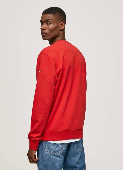 muškarci studio crvena pamučni džemper s otisnutim logotipom Pepe Jeans JZ8H890 - Slika 4