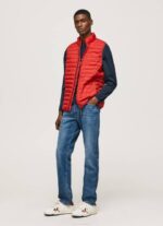 muškarci studio crvena podstavljeni prsluk s patentnim zatvaračem Pepe Jeans JZ8H843 - Slika 2