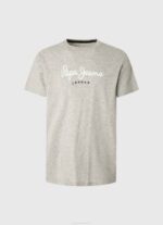 muškarci svijetlosivi lapor pamučna majica s otisnutim logotipom Pepe Jeans JZ8H918 - Slika 5
