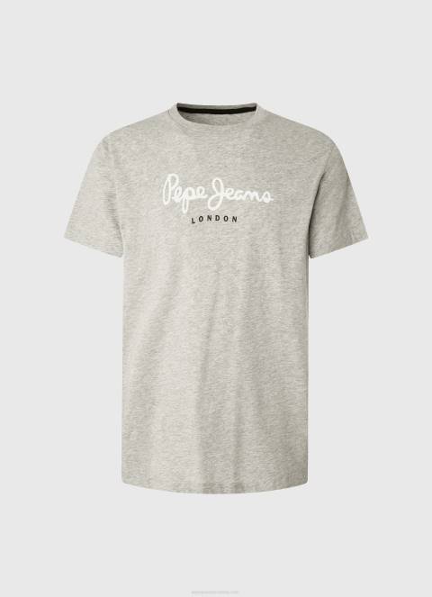 muškarci svijetlosivi lapor pamučna majica s otisnutim logotipom Pepe Jeans JZ8H918 - Slika 5