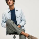 muškarci tamni kamen turističke klaik kožne tenisice Pepe Jeans JZ8H1247