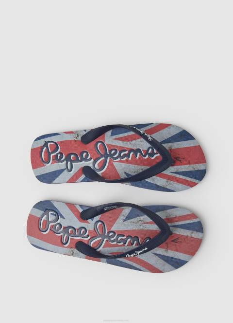 muškarci tamni traper japanke za plažu sa zastavom hawi Pepe Jeans JZ8H1259 - Slika 2