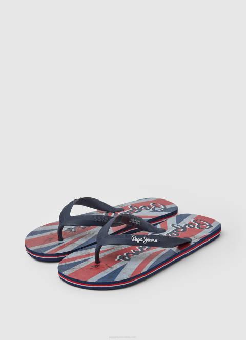 muškarci tamni traper japanke za plažu sa zastavom hawi Pepe Jeans JZ8H1259 - Slika 3