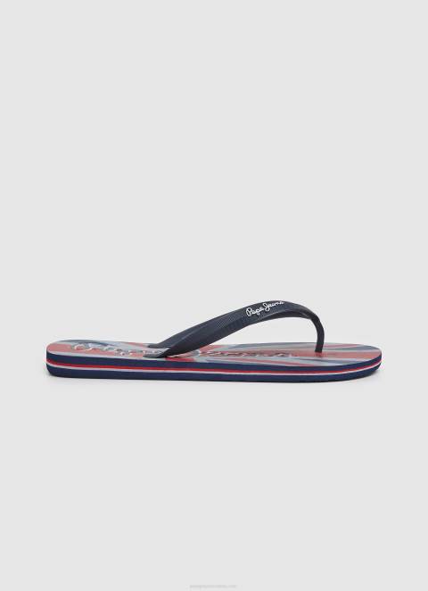 muškarci tamni traper japanke za plažu sa zastavom hawi Pepe Jeans JZ8H1259 - Slika 1