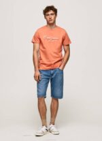 muškarci tikvica naranča majica s printom logotipa Pepe Jeans JZ8H991 - Slika 2