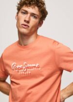 muškarci tikvica naranča majica s printom logotipa Pepe Jeans JZ8H991 - Slika 3
