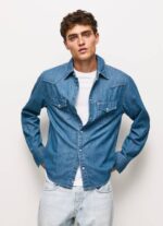 muškarci traper carson traper košulja regularnog kroja Pepe Jeans JZ8H1020 - Slika 3