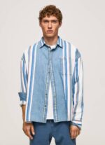muškarci traper devon prevelika majica od trapera Pepe Jeans JZ8H1021 - Slika 2