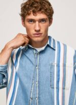 muškarci traper devon prevelika majica od trapera Pepe Jeans JZ8H1021 - Slika 4