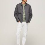 muškarci traper uske traperice srednjeg kroja Pepe Jeans JZ8H797