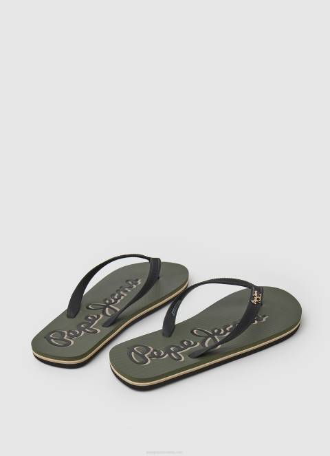 muškarci vojska bay beach japanke za plažu logo Pepe Jeans JZ8H1268 - Slika 4