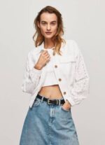žene bijela ažurna pamučna jakna Pepe Jeans JZ8H142 - Slika 2
