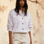 žene bijela ažurna pamučna jakna Pepe Jeans JZ8H142