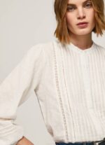 žene bijela izvezena pamučna bluza dobby Pepe Jeans JZ8H343 - Slika 3
