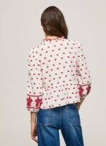 žene bijela izvezena pamučna bluza dobby Pepe Jeans JZ8H345 - Slika 4