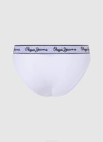 žene bijela klasične gaćice s otisnutim logom Pepe Jeans JZ8H542 - Slika 2