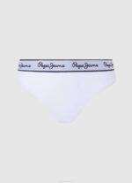 žene bijela klasične tange s otisnutim logom Pepe Jeans JZ8H541