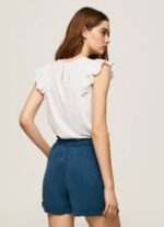 žene bijela košulja s otvorenim detaljima Pepe Jeans JZ8H437 - Slika 4