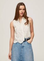 žene bijela košulja s rukavima s otvorenim rukavima Pepe Jeans JZ8H337 - Slika 3