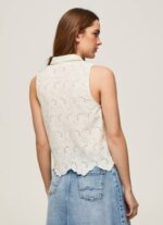 žene bijela košulja s rukavima s otvorenim rukavima Pepe Jeans JZ8H337 - Slika 4