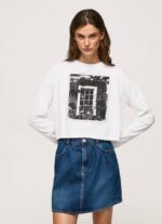 žene bijela majica dugih rukava s printom Pepe Jeans JZ8H428 - Slika 2