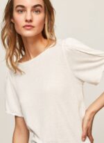 žene bijela majica s mramoriranim ovratnikom Pepe Jeans JZ8H452 - Slika 3
