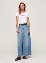 žene bijela majica s osnovnim logom Pepe Jeans JZ8H416 - Slika 2