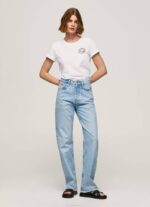 žene bijela majica s printom logotipa Pepe Jeans JZ8H381 - Slika 2