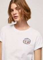 žene bijela majica s printom logotipa Pepe Jeans JZ8H381 - Slika 3