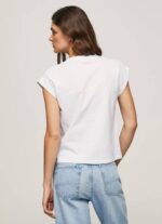 žene bijela majica s printom union jack Pepe Jeans JZ8H415 - Slika 4
