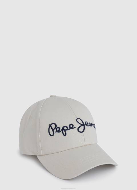 žene bijela osnovna kapa s izvezenim logotipom Pepe Jeans JZ8H782 - Slika 1
